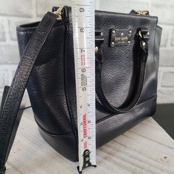 Kate Spade New York Leather Camryn Wellesley Shoulder Crossbody Purse Black - Picture 8 of 12